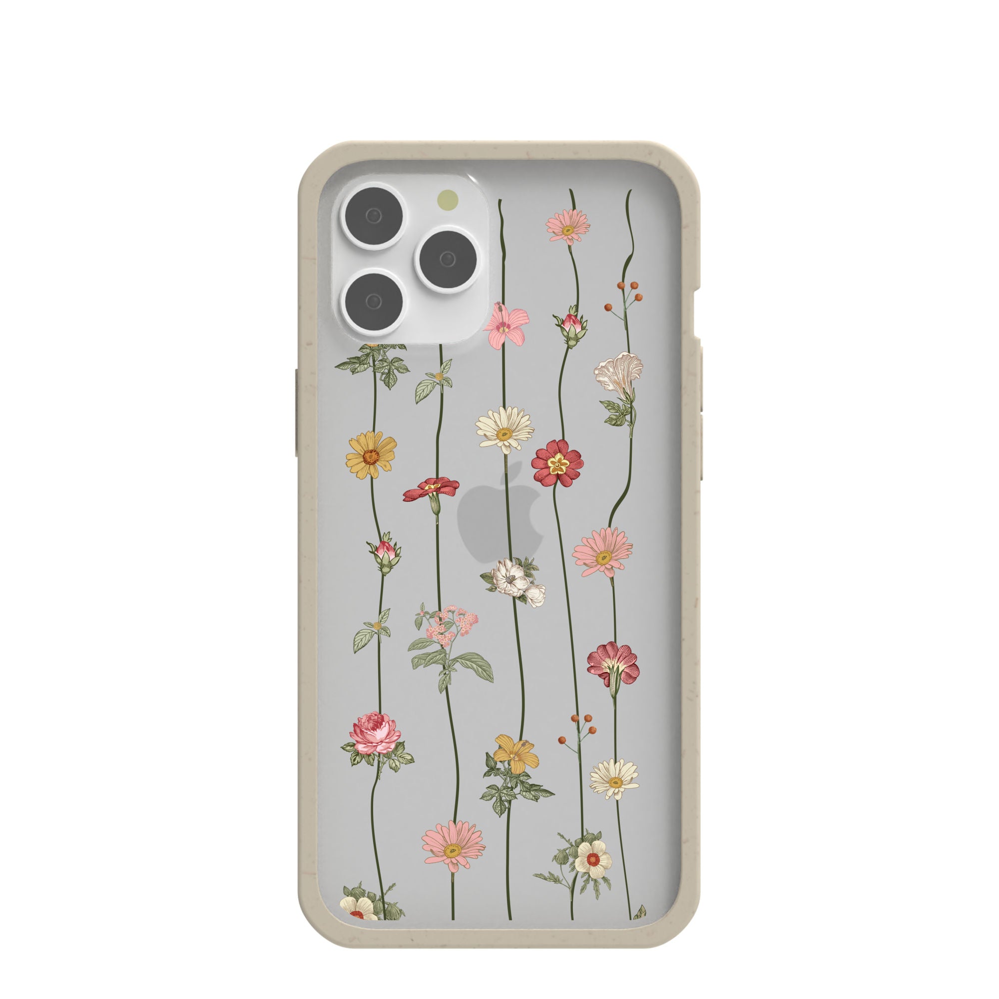Clear Floral Vines iPhone 12 Pro Max Case With London Fog Ridge